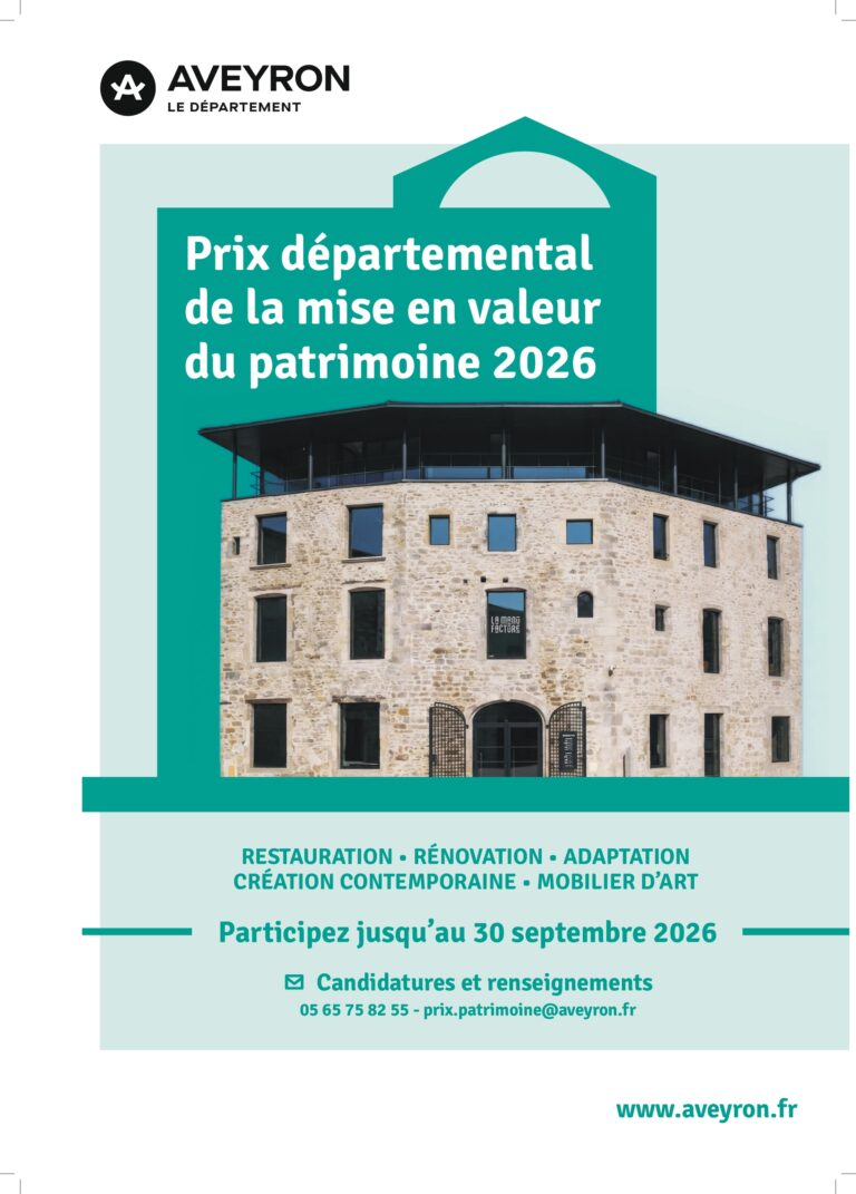 Lancement de l'édition 2026 du Prix départemental du patrimoine – Appel à candidatures.